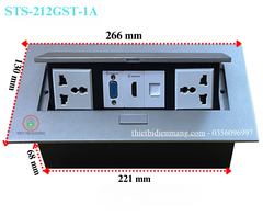 Ổ cắm âm bàn Sinoamigo STS-212GST-1A chính hãng cao cấp