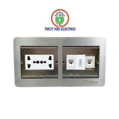 Hộp ổ cắm điện âm sàn Tenko TK-DS-211S05 (Ổ LAN+ĐIỆN THOẠI+HDMI)