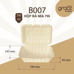 Hộp bã mía 700ml (20 hộp / túi)