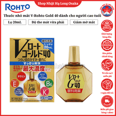 THUỐC NHỎ MẮT V-ROHTO GOLD 40 THE MÁT DÀNH CHO NGƯỜI TRUNG NIÊN VÀ CAO TUỔI 20ML - 4987241195725