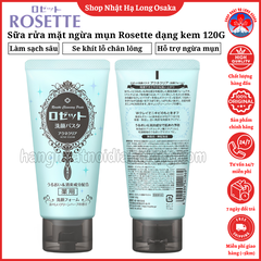 SỮA RỬA MẶT NGỪA MỤN ROSETTE ACNE CLEAR DẠNG KEM 120G - 4901696541869