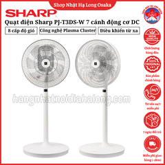 QUẠT ĐIỆN SHARP PJ-T3DS-W 7 CÁNH ĐỘNG CƠ DC - 4550556144414