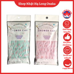MŨ TẮM SHOWER CAP MITSUKI HỌA TIẾT CHẤM BI SIZE 40-66CM - 4968988040097