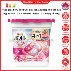 VIÊN GIẶT P&G BOLD GEL BALL 4IN1 HƯƠNG HOA DỊU NHẸ CAO CẤP HỘP 11 VIÊN - 4987176292377