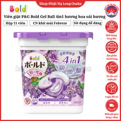 VIÊN GIẶT P&G BOLD GEL BALL 4IN1 HƯƠNG HOA OẢI HƯƠNG TRẮNG HỘP 11 VIÊN - 4987176108913