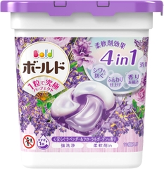 VIÊN GIẶT P&G BOLD GEL BALL 4IN1 HƯƠNG HOA OẢI HƯƠNG TRẮNG HỘP 11 VIÊN - 4987176108913