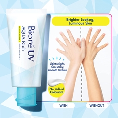 KEM CHỐNG NẮNG BIORE UV AQUA RICH LIGHT UP ESSENCE SPF 50+ PA++++ 70G - 4901301390820