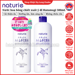 NƯỚC HOA HỒNG DƯỠNG ẨM – LÀM SÁNG DA NATURIE HATOMUGI SKIN CONDITIONER 500ML (CHIẾT XUẤT Ý DĨ) - 4903335693601