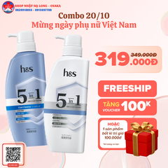 BỘ GỘI - XẢ H&S 5IN1 HAIR & SCALP SOLUTION MÁT LẠNH SẠCH SÂU - 4987176278333
