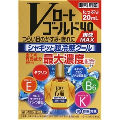 THUỐC NHỎ MẮT V-ROHTO GOLD 40 REFESHING MAX MÁT LẠNH DÀNH CHO NGƯỜI TRUNG NIÊN VÀ CAO TUỔI 20ML - 4987241195695