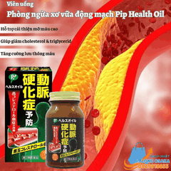 VIÊN UỐNG PHÒNG NGỪA XƠ VỮA ĐỘNG MẠCH PIP HEALTH OIL 180 VIÊN - 4902522671804