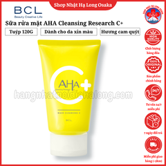 SỮA RỬA MẶT AHA CLEANSING RESEARCH C+ WASH CLEANSING C DÀNH CHO DA XỈN MÀU TUÝP 120G - 4515061012818