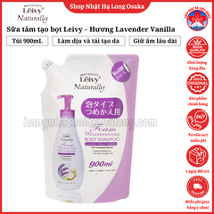 SỮA TẮM TẠO BỌT LEIVY LAVENDER VANILLA – THƯ GIÃN TINH THẦN, DƯỠNG ẨM CHUYÊN SÂU TÚI REFILL 900ML - 4582194815807