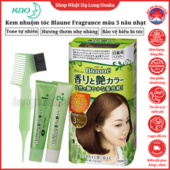 KEM NHUỘM TÓC KAO BLAUNE FRAGRANCE & GLOSS COLOR CREAM MÀU 3 NÂU NHẠT SÁNG - 4901301283689