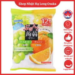 THẠCH TRÁI CÂY ORIHIRO VỊ CAM VÀ NHO XANH GÓI 240G - 4571157255422