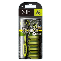 DAO CẠO RÂU 5 LƯỠI KAI XFIT KÈM 4 LƯỠI THAY THẾ - 4901331001307