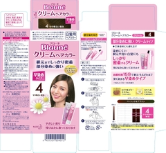 NHUỘM TÓC PHỦ BẠC CHO NAM NỮ KAO BLAUNE DẠNG KEM MÀU SỐ 4 NÂU TỰ NHIÊN - 4901301009012