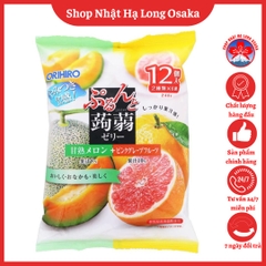 THẠCH TRÁI CÂY ORIHIRO VỊ DƯA GANG VÀ BƯỞI HỒNG GÓI 240G - 4571157252209