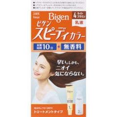 NHUỘM TÓC PHỦ BẠC CHO NAM NỮ HOYU BIGEN DẠNG SỮA MÀU 4 NÂU HẠT DẺ NHẠT - 4987205041358