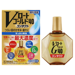 THUỐC NHỎ MẮT V-ROHTO GOLD 40 CONTACT THE MÁT DÀNH CHO NGƯỜI TRUNG NIÊN VÀ CAO TUỔI 20ML - 4987241195701