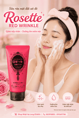 SỮA RỬA MẶT ĐẤT SÉT ĐỎ GIẢM NẾP NHĂN ROSETTE RED WRINKLE 120G - 4901696541883