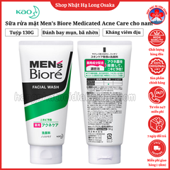 SỮA RỬA MẶT MEN'S BIORE MEDICATED ACNE CARE TRỊ MỤN DÀNH CHO NAM 130G - 4901301286833