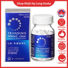 VIÊN UỐNG TRẮNG DA TRỊ NÁM TRANSINO WHITE C CLEAR