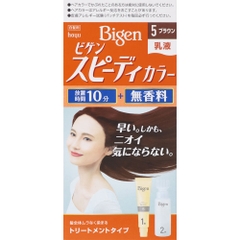 NHUỘM TÓC PHỦ BẠC CHO NAM NỮ HOYU BIGEN DẠNG SỮA MÀU 5 NÂU HẠT DẺ - 4987205041365