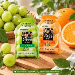 THẠCH ORIHIRO VỊ NHO MUSCAT & CAM GÓI 240G - 4571157255422