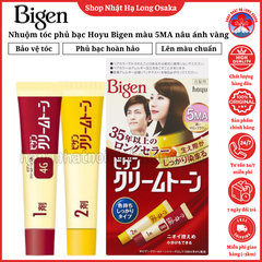 NHUỘM TÓC PHỦ BẠC CHO NAM NỮ HOYU BIGEN MÀU SỐ 5MA NÂU ÁNH VÀNG - 4987205081705