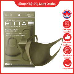 KHẨU TRANG PITTA MASK REGULAR MÀU XANH RÊU GÓI 3 CÁI - 4987009157323