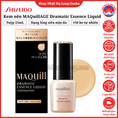 KEM NỀN TRANG ĐIỂM MAQUILLAGE DRAMATIC ESSENCE LIQUID MÀU 10 BE TỰ NHIÊN SPF50+ PA++++ 25ML - 4909978131579