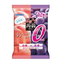 THẠCH TRÁI CÂY ORIHIRO VỊ ĐÀO VÀ NHO GÓI 216G - 4571157258249