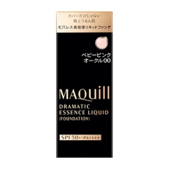 KEM NỀN TRANG ĐIỂM MAQUILLAGE DRAMATIC ESSENCE LIQUID MÀU 00 HỒNG BABY SPF50+ PA++++ 25ML - 4909978131555