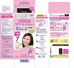 NHUỘM TÓC PHỦ BẠC CHO NAM NỮ KAO BLAUNE DẠNG KEM MÀU SỐ 7 ĐEN TỰ NHIÊN - 4901301009043