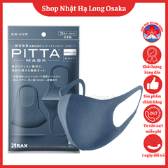 KHẨU TRANG PITTA MASK REGULAR MÀU XANH NAVY GÓI 3 CÁI - 4987009157316