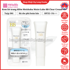 KEM LÓT TRANG ĐIỂM MEISHOKU MOIST LABO BB CLEAR CREAM SPF32+ PA+++ 30G - 4902468232312