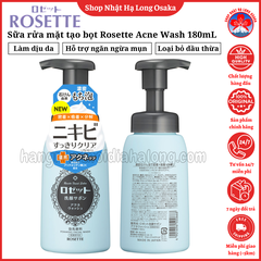 SỮA RỬA MẶT TẠO BỌT ROSETTE FACIAL CLEANSING SAVON ACNE WASH TRỊ MỤN 180ML - 4901696500668