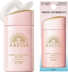 SỮA CHỐNG NẮNG ANESSA PERFECT UV SUNSCEEN MILD MILK SPF50+ PA++++ 60ML DÀNH CHO DA NHẠY CẢM - 4909978131586