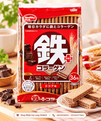 BÁNH XỐP BỔ SUNG SẮT & COLLAGEN HEALTHY CLUB VỊ CACAO GÓI 36 MIẾNG - 4902621005562