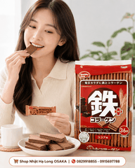 BÁNH XỐP BỔ SUNG SẮT & COLLAGEN HEALTHY CLUB VỊ CACAO GÓI 36 MIẾNG - 4902621005562