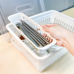 RỔ ÚP BÁT ĐĨA CÓ NẮP ĐẬY INOMATA - 4905596005070