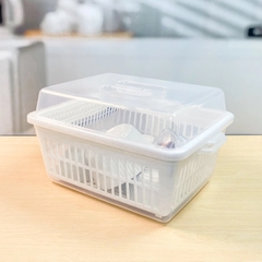 RỔ ÚP BÁT ĐĨA CÓ NẮP ĐẬY INOMATA - 4905596005070