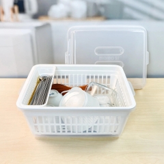 RỔ ÚP BÁT ĐĨA CÓ NẮP ĐẬY INOMATA - 4905596005070