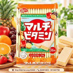 BÁNH XỐP BỔ SUNG ĐA VITAMIN HEALTHY CLUB VỊ TRÁI CÂY HỖN HỢP 36 MIẾNG -  4902621005593