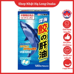 VIÊN UỐNG DẦU GAN CÁ MẬP YUWA SQUALENE NHẬT BẢN 120 VIÊN - 4960867001274