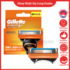 LƯỠI DAO CẠO RÂU THAY THẾ GILLETTE FUSION 5+1 HỘP 4 LƯỠI - 4987176032652