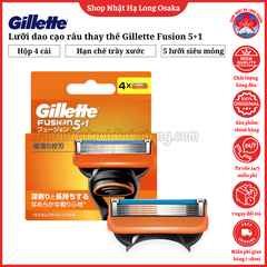 LƯỠI DAO CẠO RÂU THAY THẾ GILLETTE FUSION 5+1 HỘP 4 LƯỠI - 4987176032652