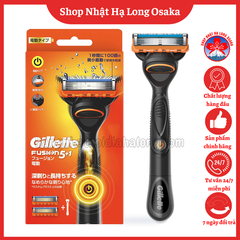 DAO CẠO RÂU ĐIỆN 5 LƯỠI CHỐNG MA SÁT GILLETTE FUSION 5+1 (CHẠY PIN) - 4987176032539