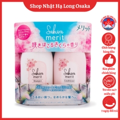 BỘ GỘI XẢ KAO SAKURA MERIT DƯỠNG ẨM HƯƠNG HOA ĐÀO - 4901301403636